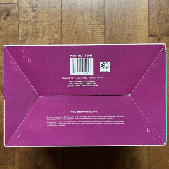 BRENTWOOD Appliances Cool Touch 2-Slice Extra Wide Slot Retro Toaster, Blue - Picture 6 of 6